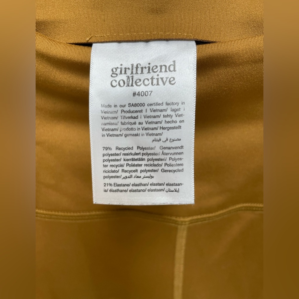 GIRLFRIEND COLLECTIVE High Rise Classic Compressive Leggings in Saddle Size XS - Picture 8 of 8